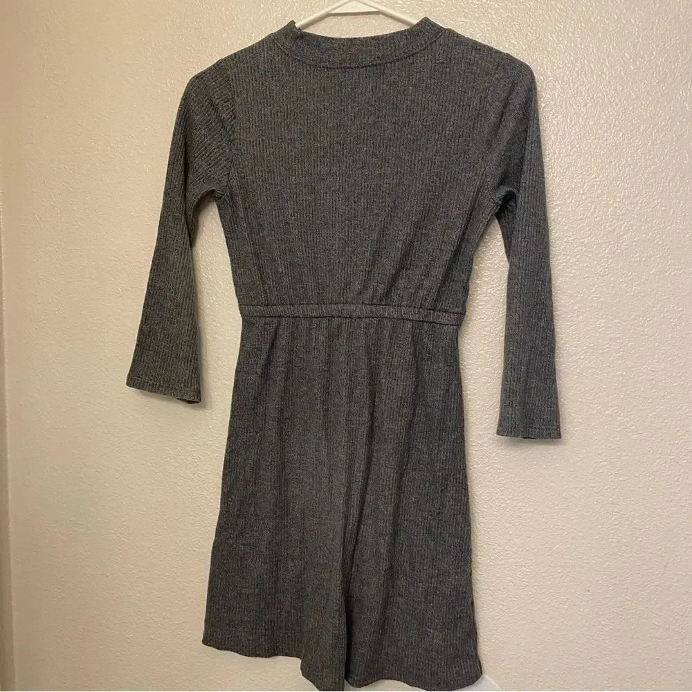 Old navy cozy knit ribbed mock neck long sleev sweater winter fall dress L 10/12